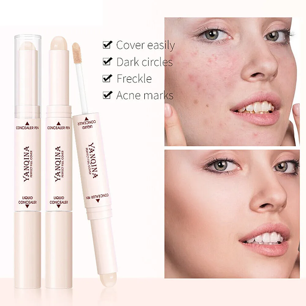 US 2-in-1 Dual Head Stick Liquid Concealer Hydrating Contouring Full Matte Cover