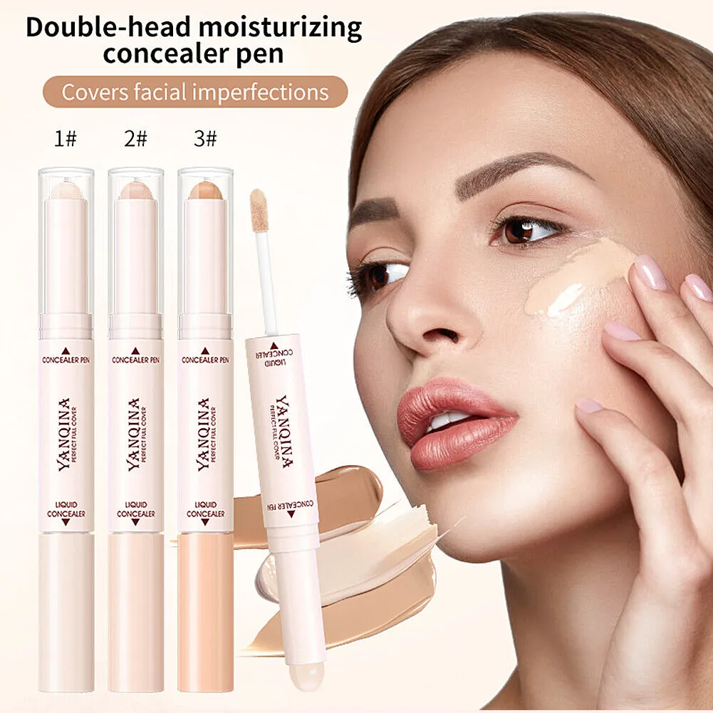 US 2-in-1 Dual Head Stick Liquid Concealer Hydrating Contouring Full Matte Cover