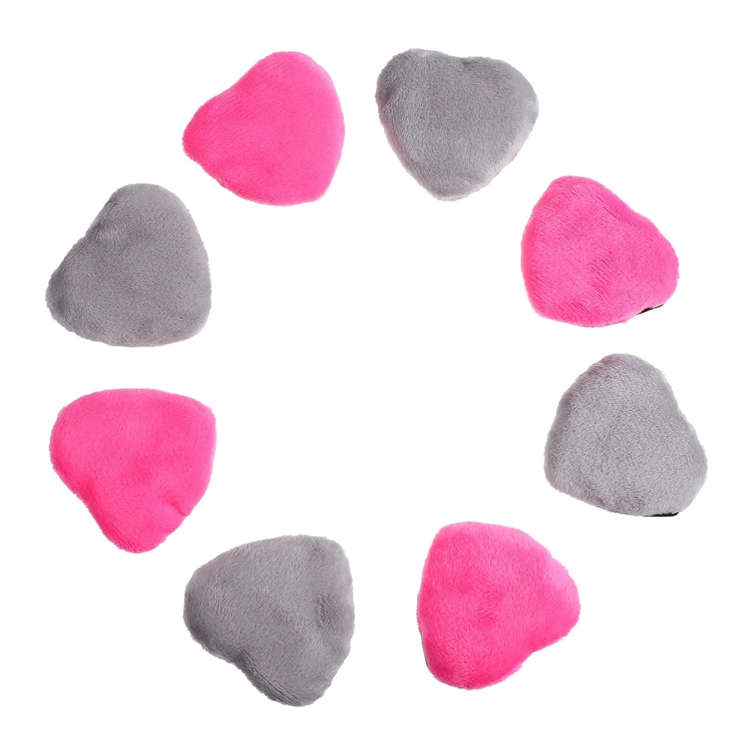 VALICLUD 8pcs Heart Shape Cosmetic Puff Soft Loose Powder Applicators for Finish Skin-friendly Material for Girls and Includes and Colors