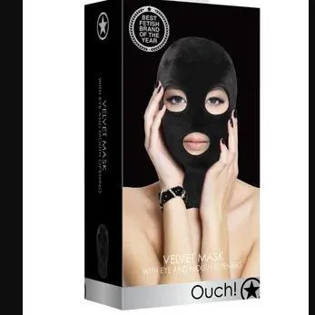 Velvet Mask with Eye and Mouth opening - Ouch