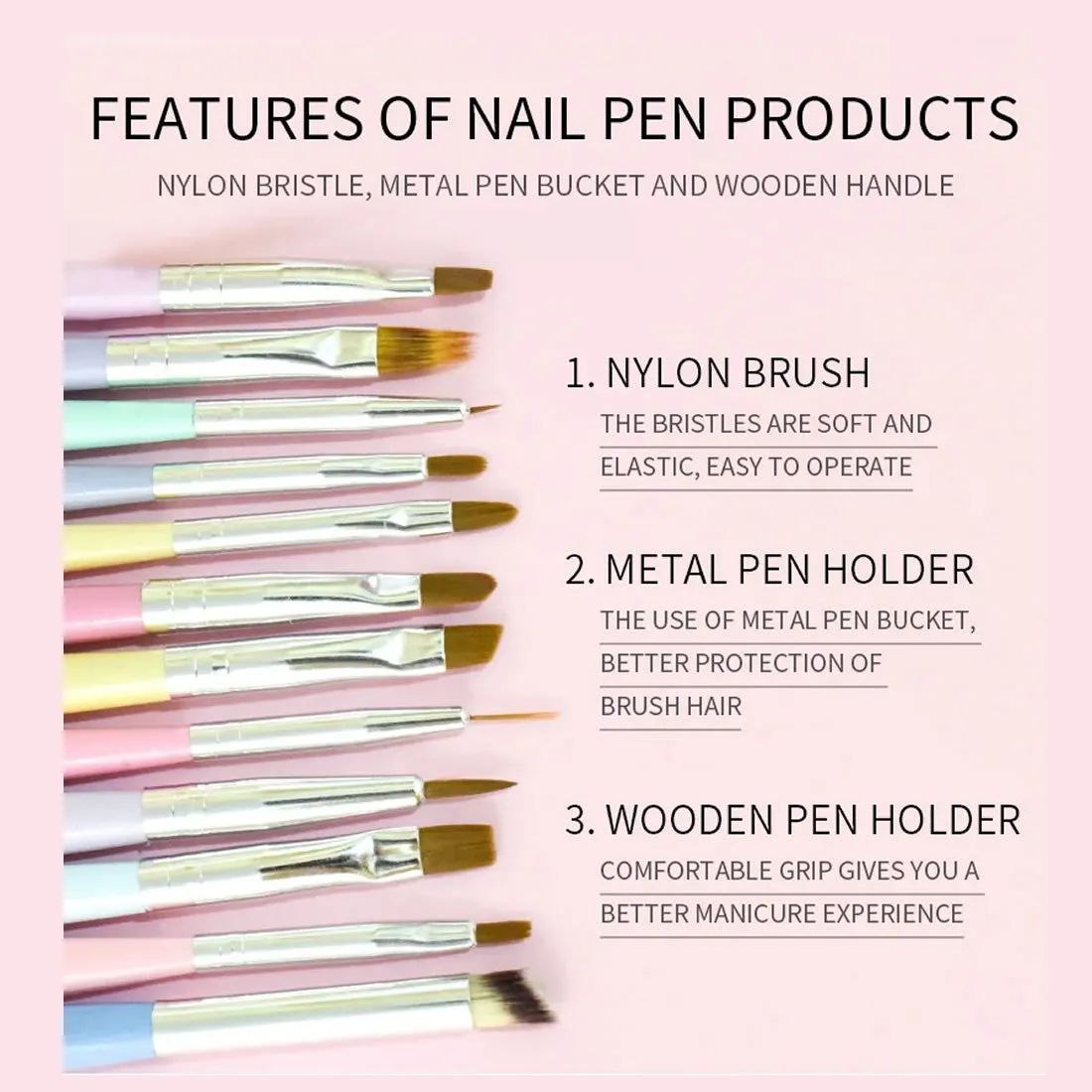 VINIMAY - Professional 12IN1 Nail Art Brush Set