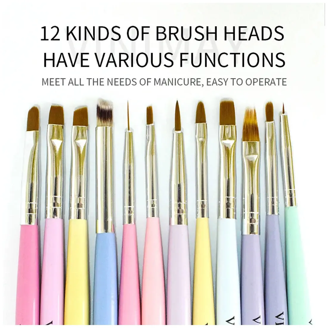 VINIMAY - Professional 12IN1 Nail Art Brush Set