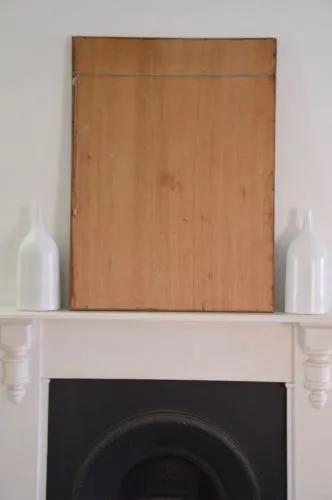 vintage bevelled glass mirror ready to hang baltic timber frame
