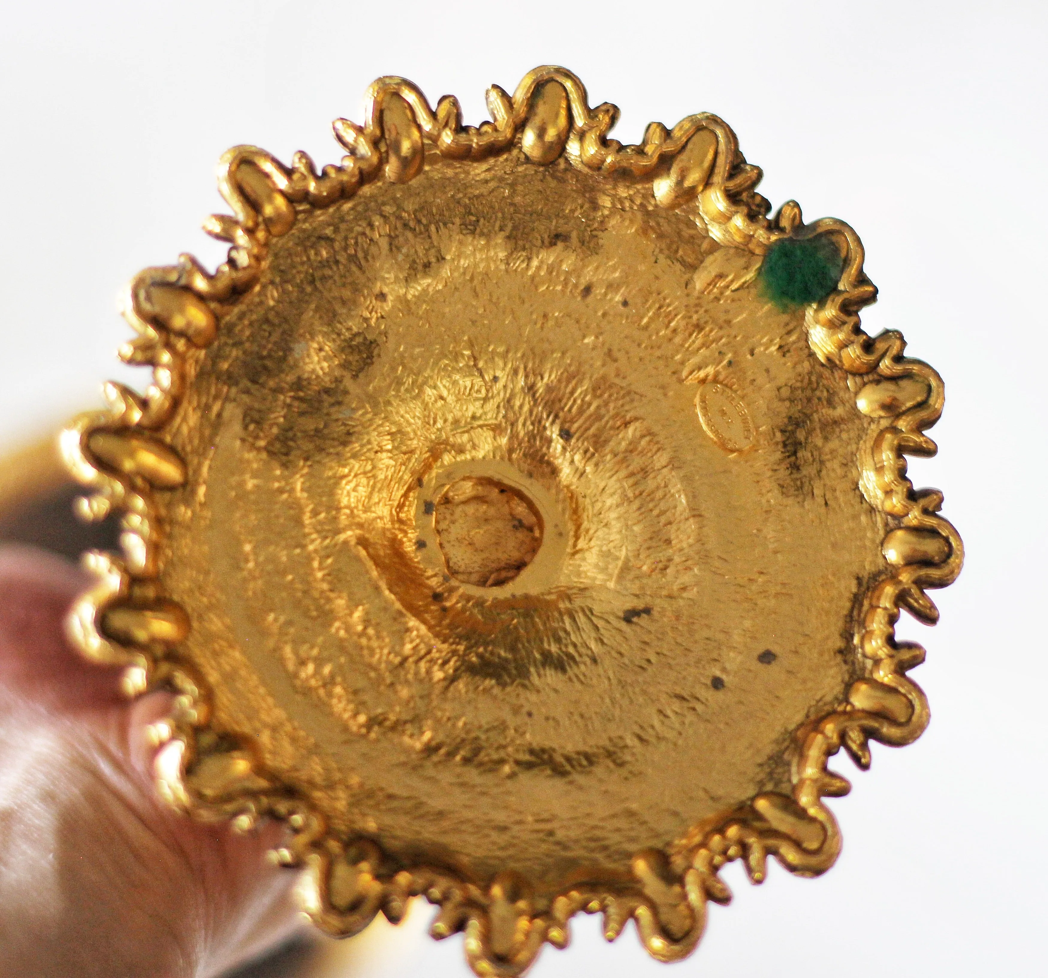 Vintage Stylebuilt Branch Vanity Pedestal Mirror Double Sided Magnifier