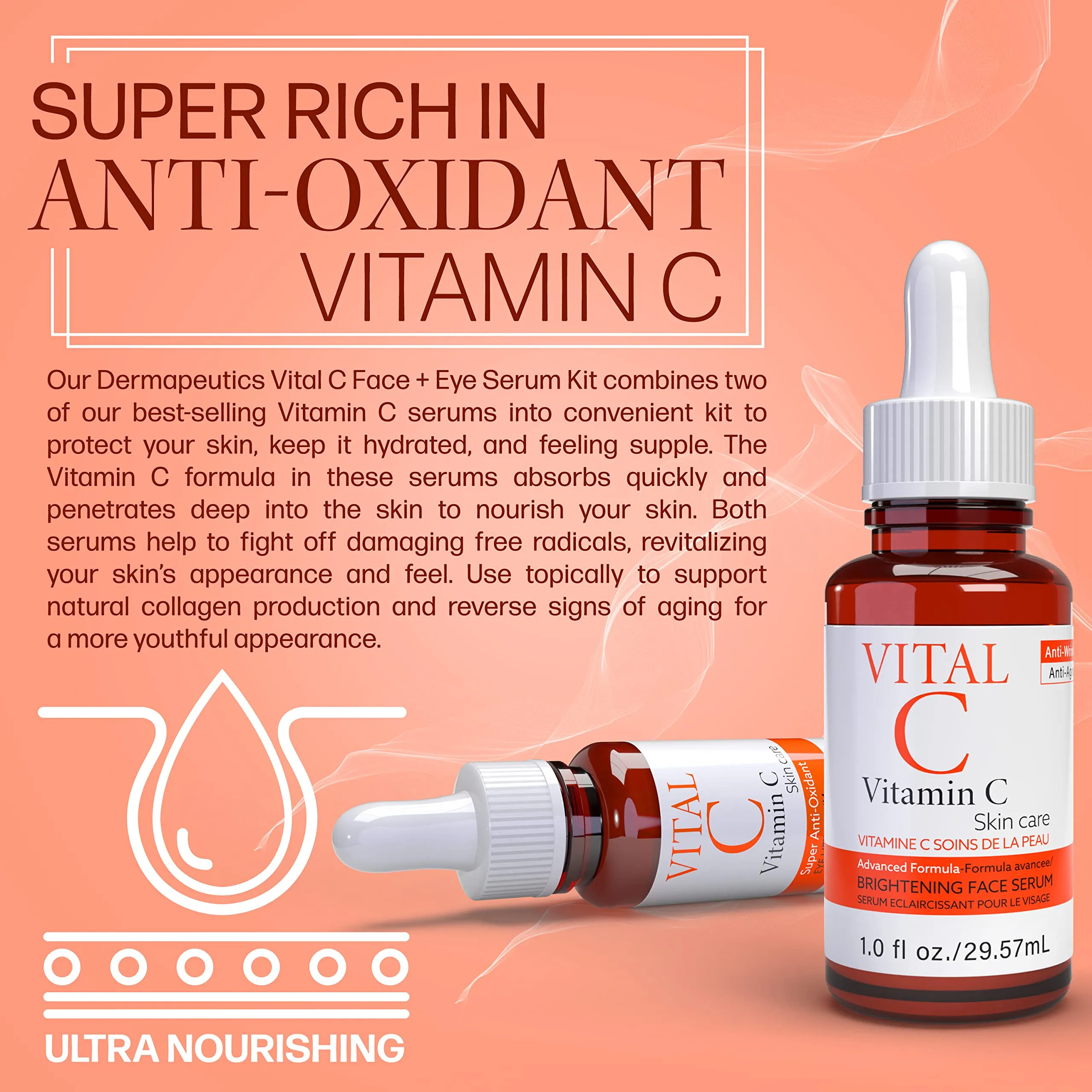 Vital C Advanced Face Serum & Eye Lift Serum Kit