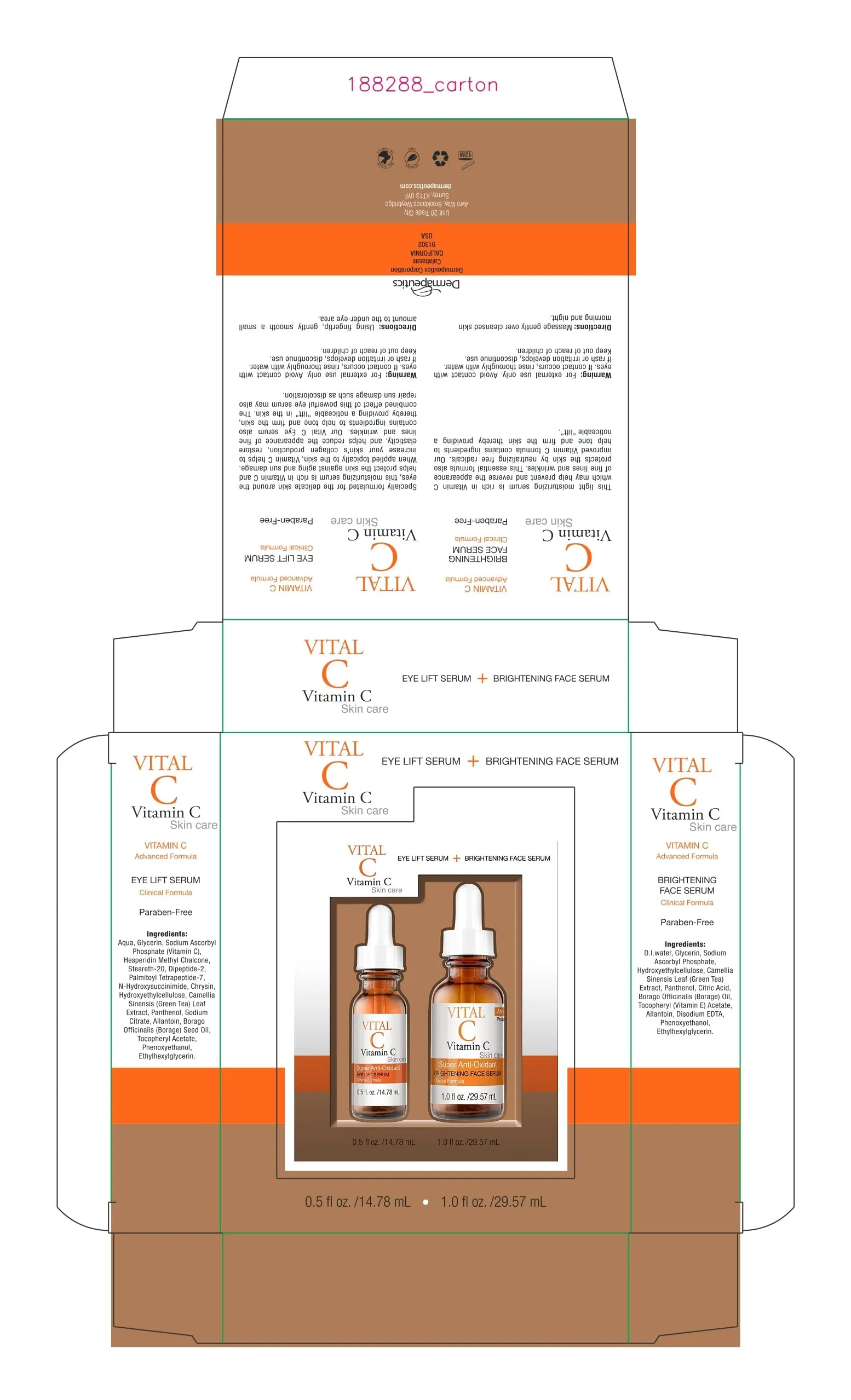 Vital C Advanced Face Serum & Eye Lift Serum Kit