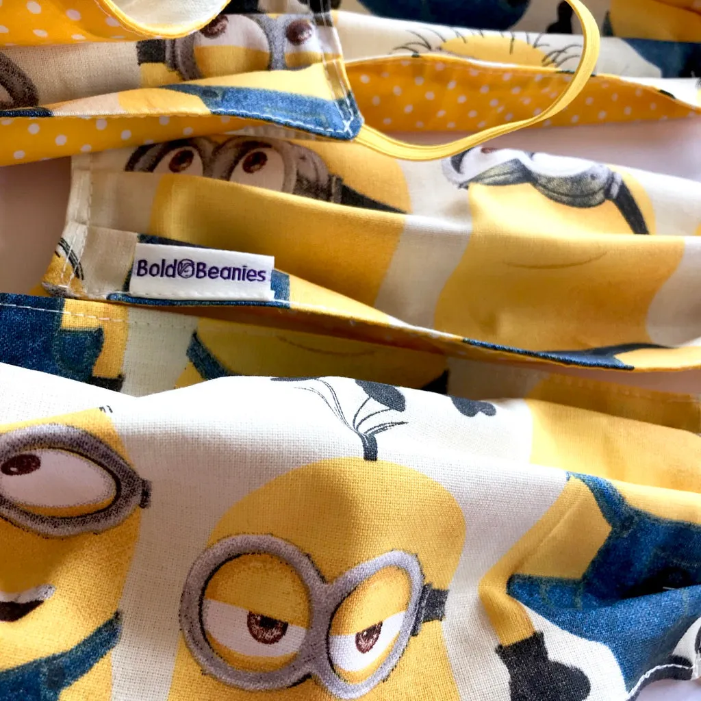 Washable Cotton Face Mask Covering Minions