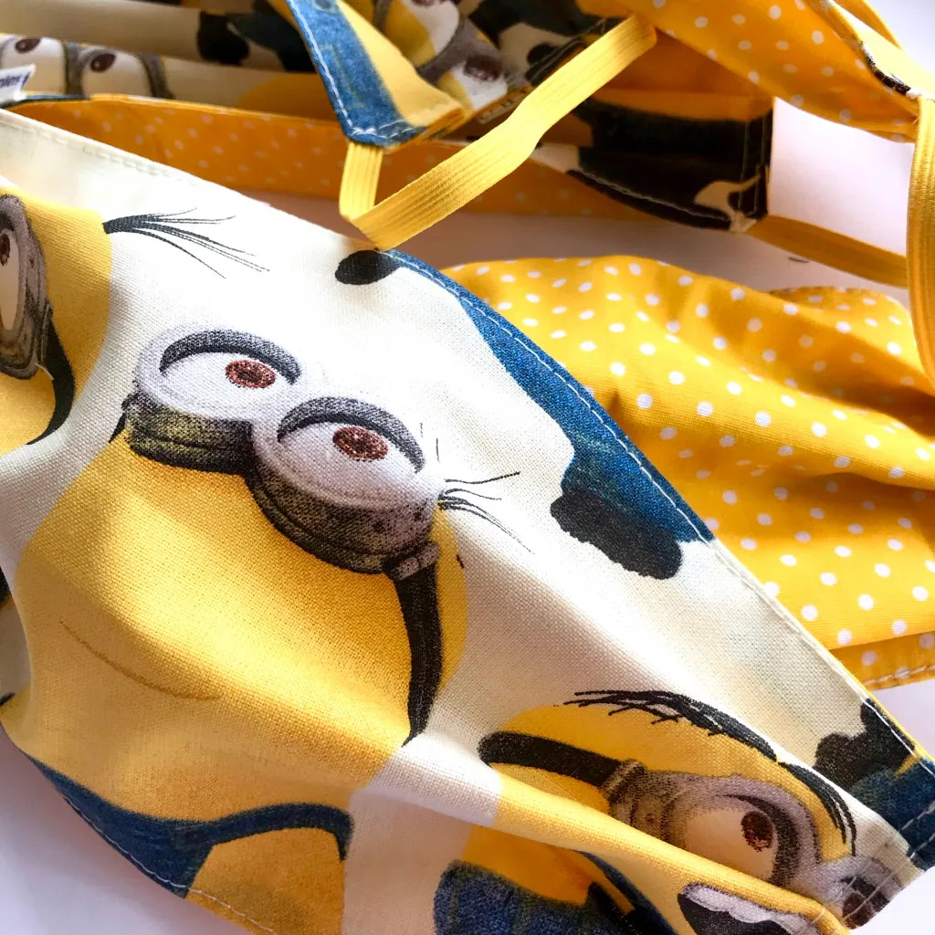 Washable Cotton Face Mask Covering Minions