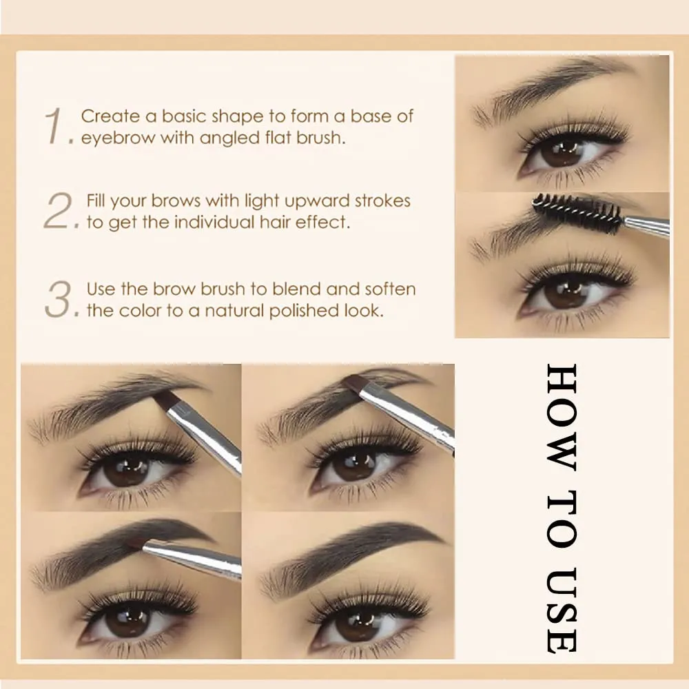 Waterproof Eyebrow Gel for Long Lasting, Highly Tinted Liquid Eye Brow Makeup, Sweatproof, Natural (Black Brown)