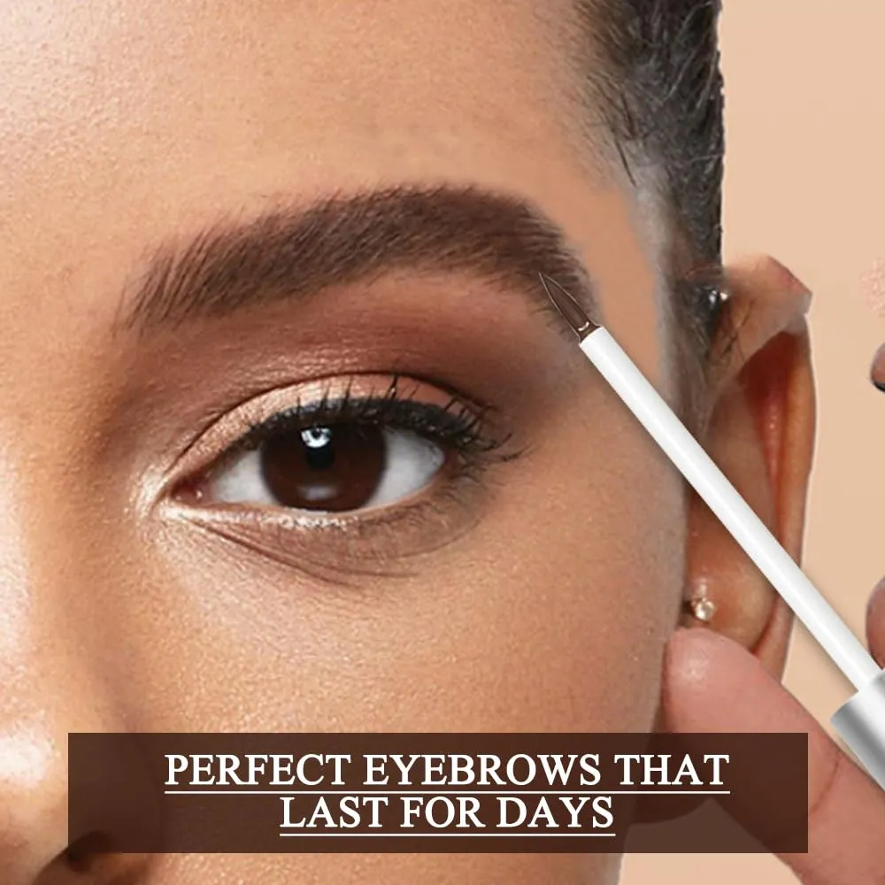 Waterproof Eyebrow Gel for Long Lasting, Highly Tinted Liquid Eye Brow Makeup, Sweatproof, Natural (Black Brown)