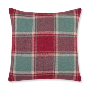 Wickham Check Cranberry Cushion