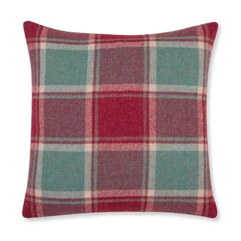 Wickham Check Cranberry Cushion