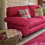 Wickham Check Cranberry Cushion