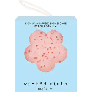 WSIS Body Wash Infused Sponge Peach and Vanilla