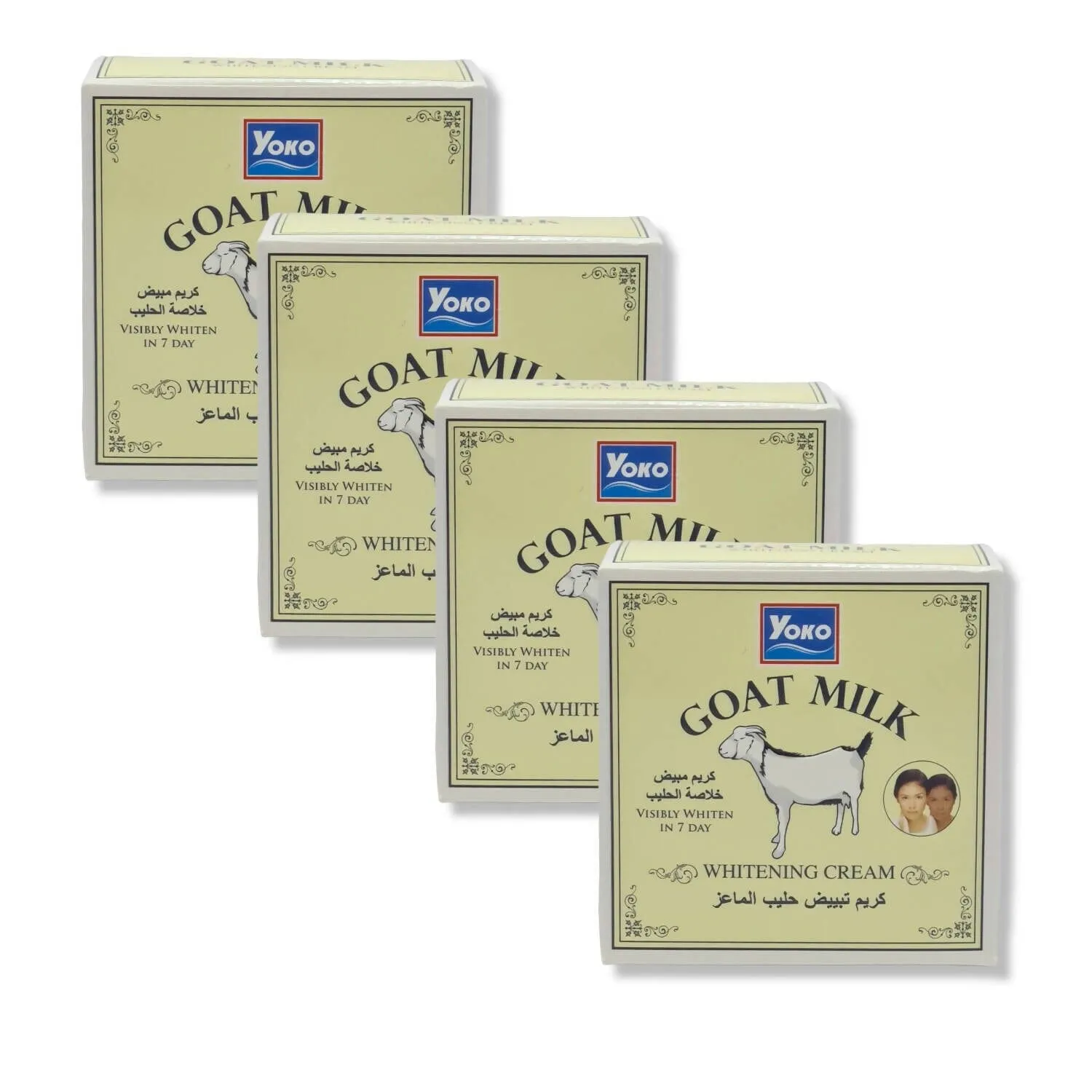 Yoko Goat Milk Whitening Cream (Pack Of 4, 4g Each)