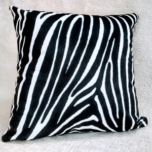 Zebra Velvet Pillow Cover 40x40cm  Zippered
