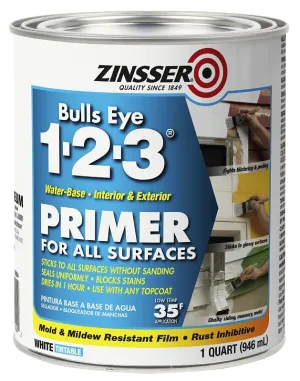Zinsser 02004 Primer, White, 1 qt :QUART: QUANTITY: 1